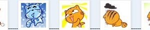 Emoticones del gato estrella
